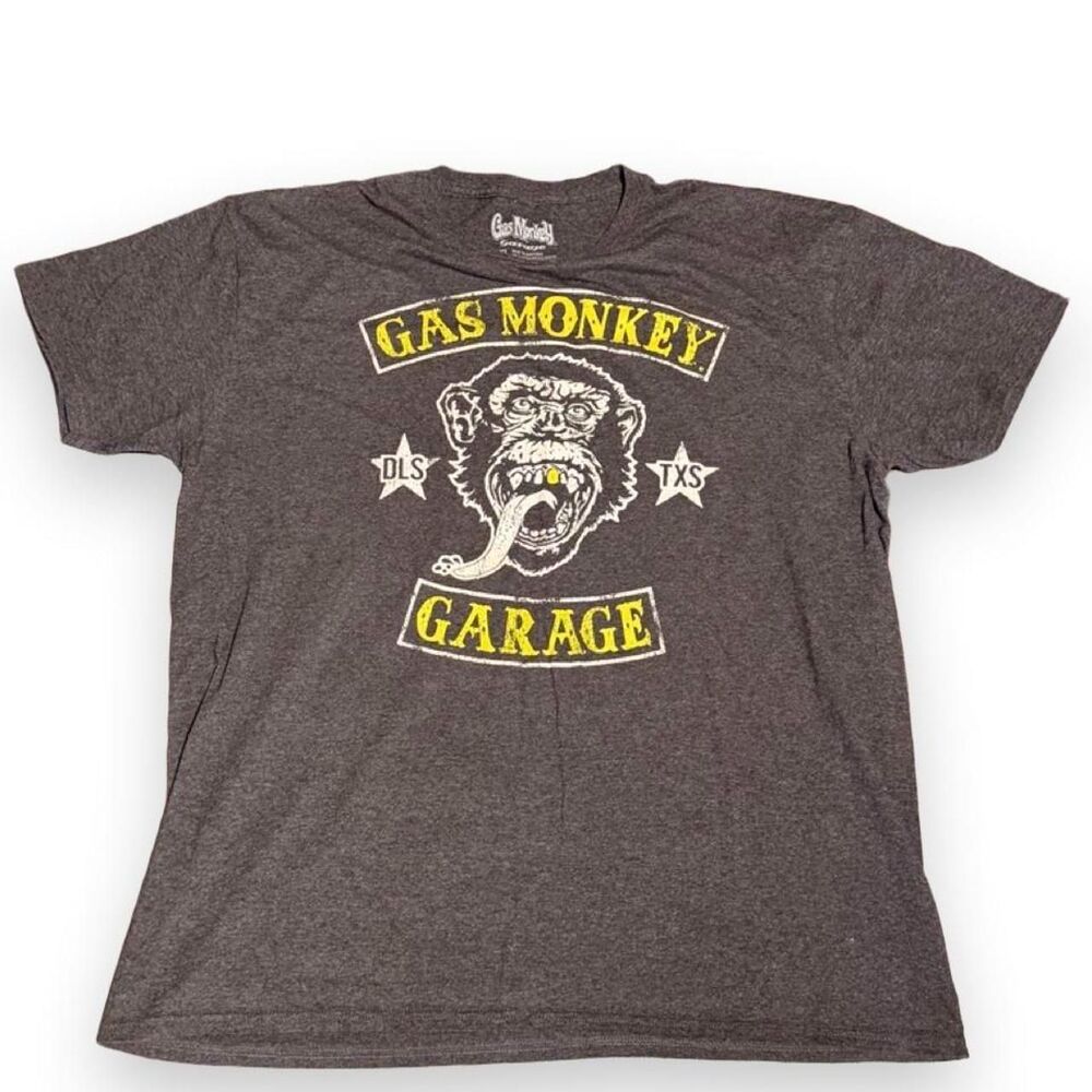 Gas Monkey Garage Grey Graphic T-Shirt Men's XL